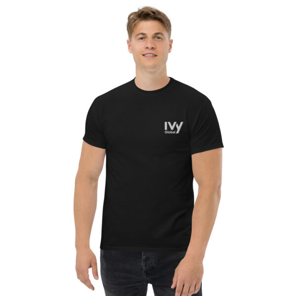 Heren - Zwart tshirt met geborduurd logo